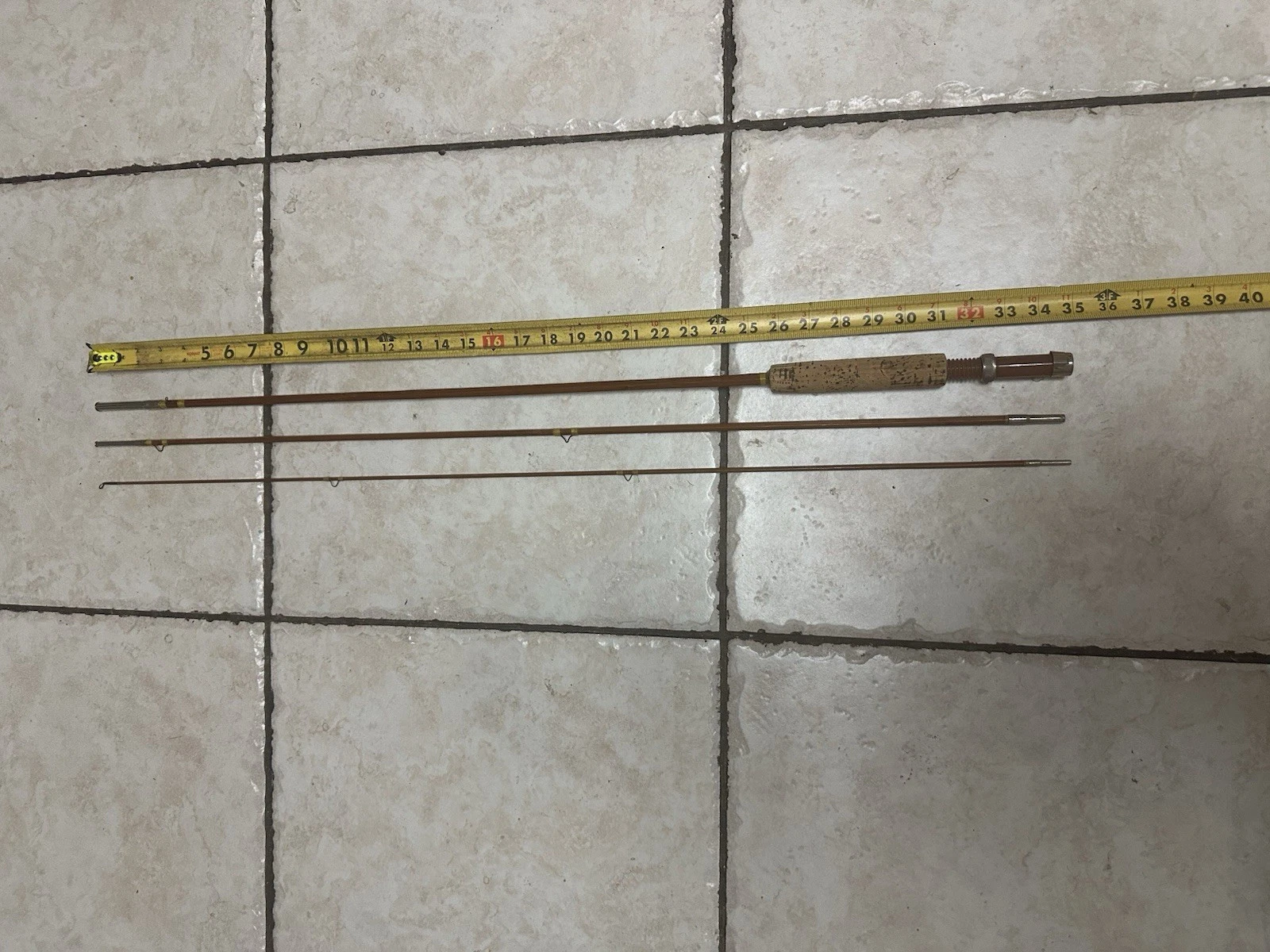 Vintage Split Bamboo Fly Rod Very Nice Maker Unknown Everything Lines Up