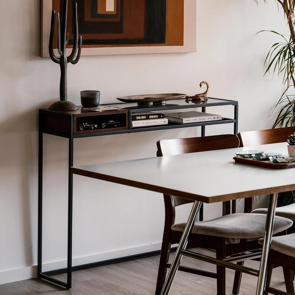 Timeless Entryway Console Table - 43 Inch Narrow Console Table, Table with Geome - Image 4 of 4