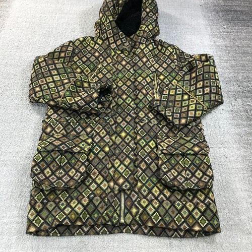 Heimstone Jacket Womens 36 Hoodie Coat Parka Brown Yellow Lined Casual - Picture 2 of 11