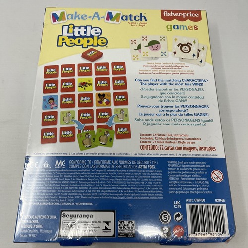 Fisher Price Make-A-Match Little People Game Memory Game Toy NEW - Picture 2 of 2