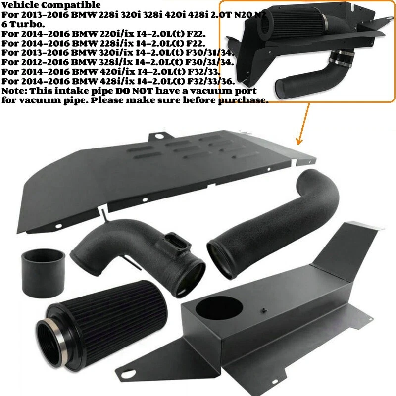 Cold Air Intake Kit for BMW F30 228i 320i 328i 420i 428i 2.0T N20 N26 2012-2016 - Image 4 of 4