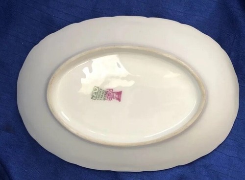 T&V Limoges France Depose Candy Bowl Gold Scrolled Pink Purple Florals ca 1907 - Picture 13 of 13