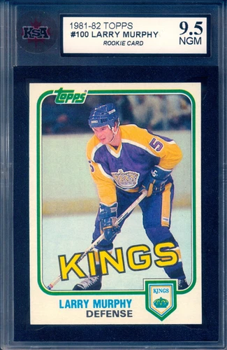 1981 Topps Hockey #100 Larry Murphy rookie Graded KSA 9.5 N-GEM-MINT L A King RC