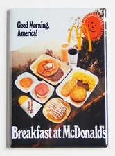 Fast Food Breakfast FRIDGE MAGNET sign advertisement