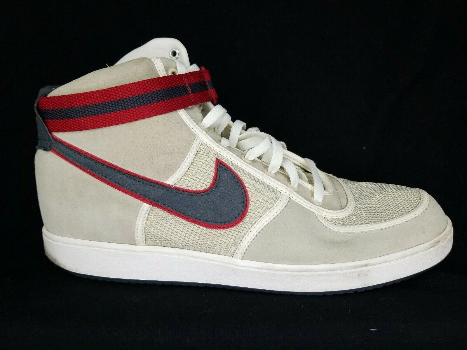 2004 Nike Vandal High Supreme taille 15 bouleau rouge rétro dunk 306973 202 blanc cassé