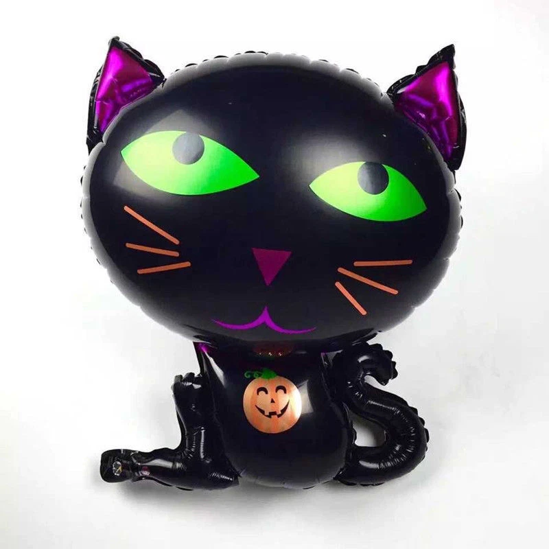 Halloween Balloons Aluminum Foil Boot Witch Cat Balloons Party Supplies Deco - Image 2 of 2