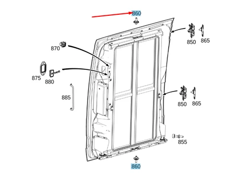 SOPORTE PUERTA CORREDERA MERCEDES-BENZ SPRINTER W907 LHD A9067330014 - Imagen 8 de 9