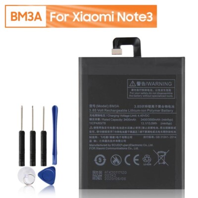 New BM3A Replacement Battery High Quality For Xiaomi Mi Note 3500 mAh  Tools