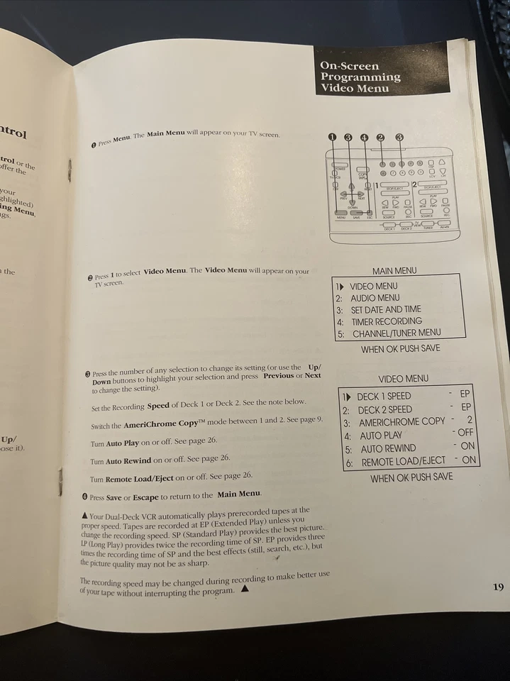 Go Video Dual Deck Vcr Owners Manual Users Guide For GV2040X Images Vintage - Image 3 of 4