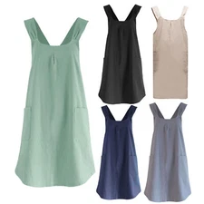 Crossed Apron Chef Aprons With Pockets Kitchen Cooking Apron For Baking