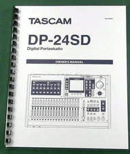 Tascam DP-24SD Owner's Manual: Full Color & Protective Covers!