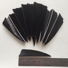 50PCS 3inch Black Shield Vanes Fletches Fletching Feathers RW LW