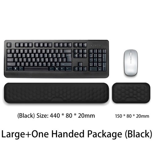 Keyboard & Mouse Wrist Rest Pad Set-Gel Support Cushion with Memory Foam Comfort - Picture 13 of 30