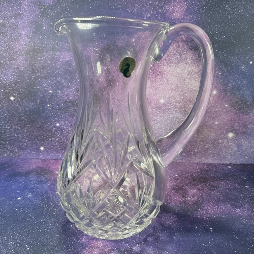 Vintage Waterford Crystal Cut Pitcher 9.5”Tall