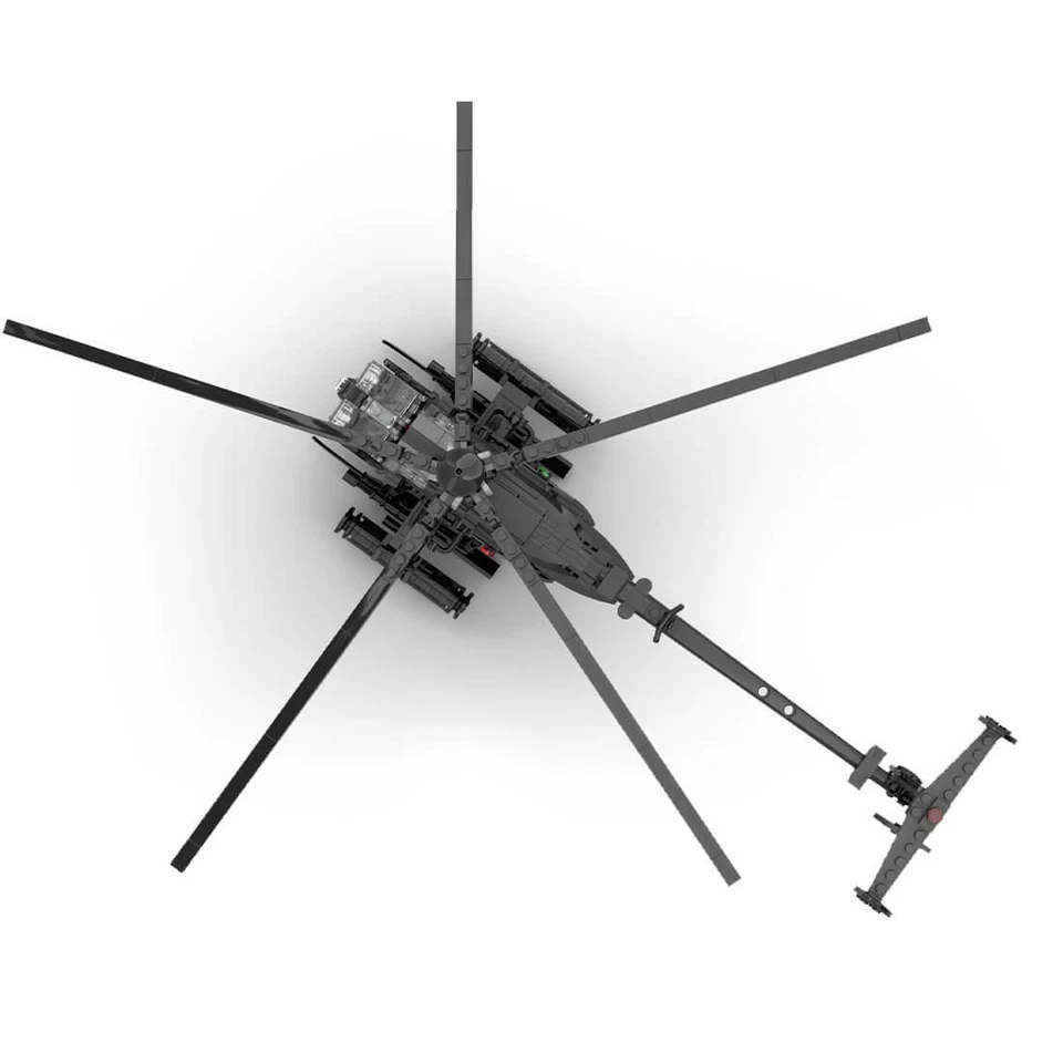 MH-6 Little Bird Helicopter 608 Pieces MOC-88275 Building Blocks Toys Set - Image 2 of 4