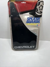1 pair - Vintage NOS GP Thermoflex Splash Guards  7" x 13" - Black - Chevrolet