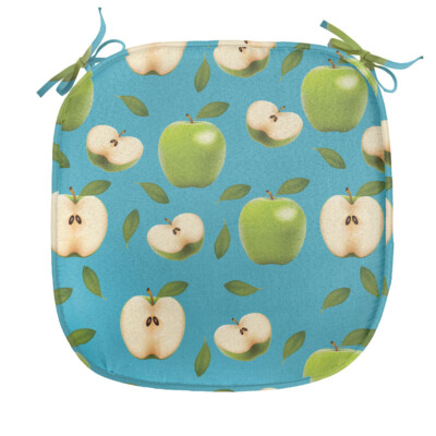 Apfel Stuhlkissen Raw Granny Smith Obst Stuhlpolster Sitzkissen 40x40cm