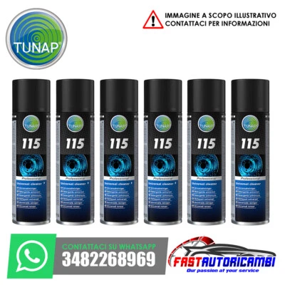 6X TUNAP 115 PULITORE SPRAY UNIVERSALE PER DISCHI FRENI SPRAY 500 ML