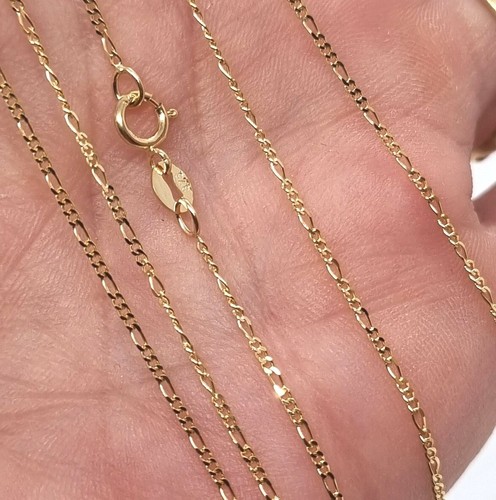 Collar de eslabones finos de oro amarillo de 9 quilates para damas cadena de joyería 375 - 24 pulgadas - Imagen 8 de 12
