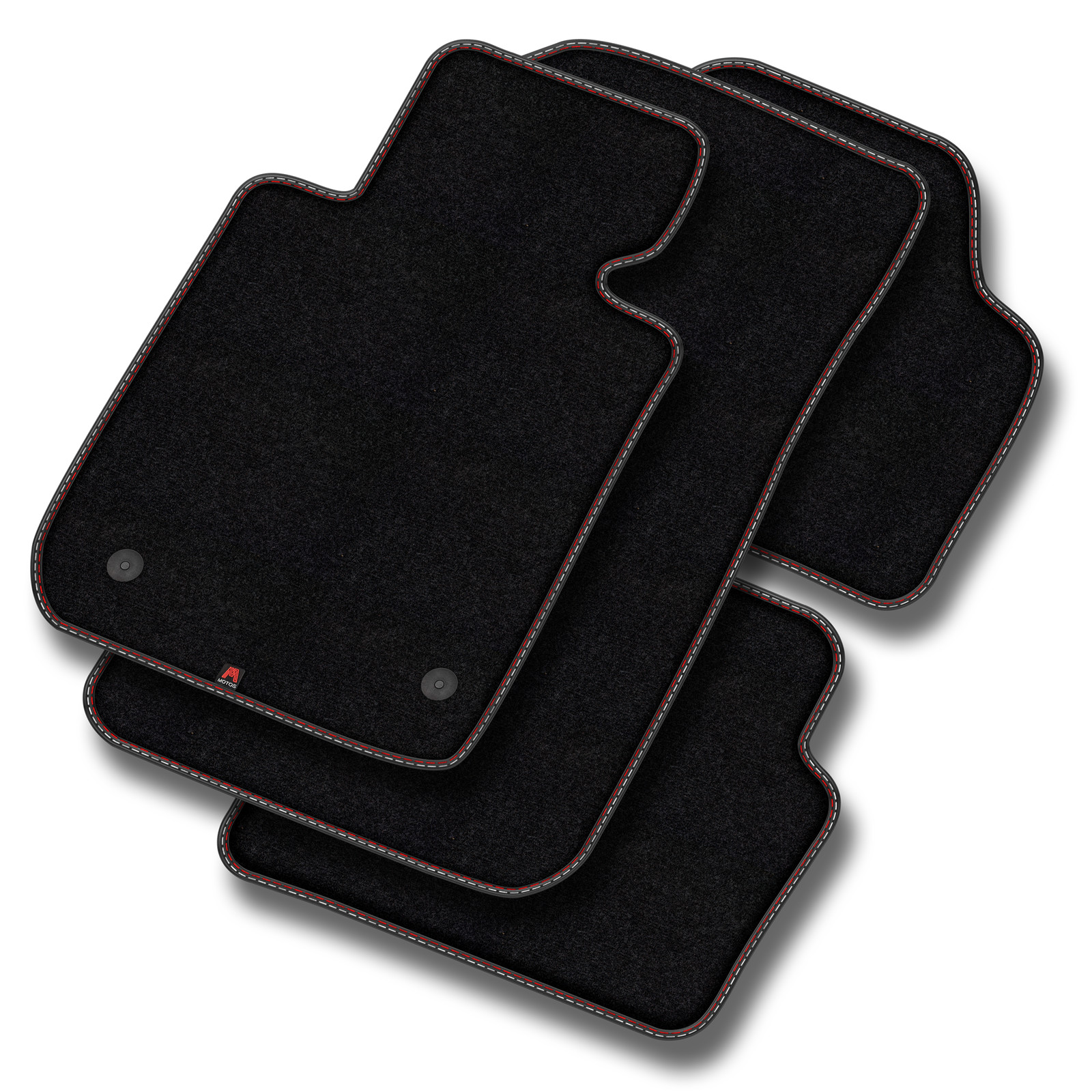 Tapis de sol velours premium cuir rouge et blanc élégant pour Kia Ceed III