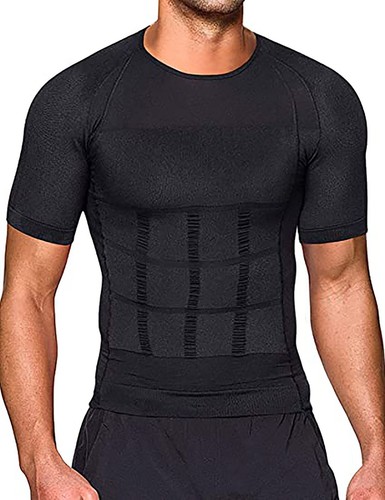 Canotta canottiera uomo US dimagrante body shaper canottiera moobs petto compressione corsetto - Foto 15 di 25