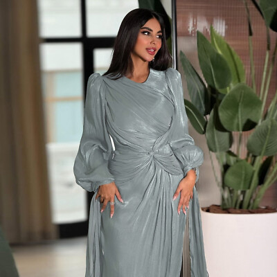 Dubai Women Elegant Evening Kaftan Maxi Dress Abaya Muslim Plain Slim Party Gown | eBay UK Dubai Women Elegant Evening Kaftan Maxi Dress Abaya Muslim Plain Slim Party Gown | eBay UK