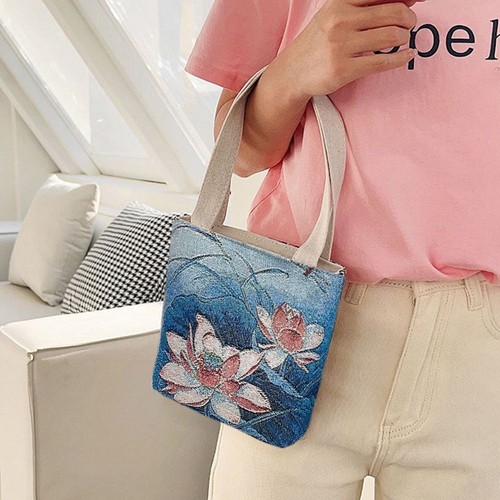 Tragetaschen wiederverwendbar Damen Einkaufstasche schlicht Achsel Handtasche Mode - Bild 9 von 29