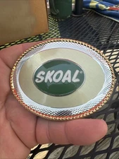 VINTAGE Old Belt Buckle Skoal  Gold Silver Cool Novelty Fast Free Shipping Usa