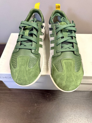 Geox Respira Men s Green/Gray/Yellow Low Top Lace-Up Athletic Sneakers