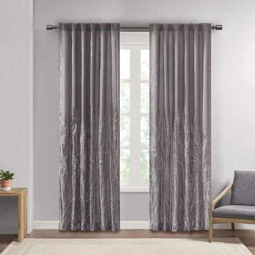 AS Curtain Panel(Only 1 Pc Panel) Grey 50x95" (Do Not Iron)