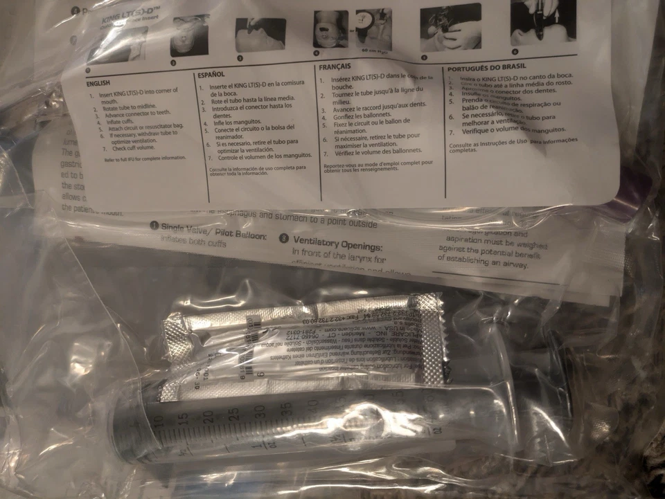 Ambu King LT(S)-D Medical Airway Kit, Size 5 Lot Of 10 - Image 3 of 4