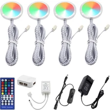 RGBW RGB + White Color Changing Christmas Xmas under Cabinet LED Lights Kit IR R
