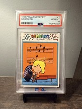 1991 PEANUTS PREVIEW SCHROEDER #7 PSA 10 Pop 3! New Cert! Charles Schulz Snoopy