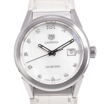 with paper TAG HEUER Carrera WBG1312 13P Diamond Quartz Unisex Watch L#145465