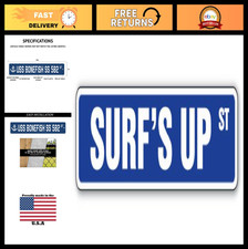 Surfboard Wax Street Sign - 30" Wide Surfer Decor for Indoor/Outdoor Use