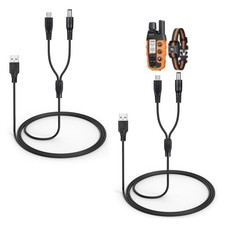 2-Pack Charger Cord for Bousnic Dog 3.3 ft cable with 2-in-1 connector, Black