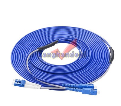 70M Armored Cable Fiber Patch Cord LC to SC LC-SC SM 9/125 Duplex Pigtail