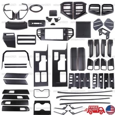 Matte Black ABS Interior Decoration Cover Trim Kit For Toyota Tundra 2022-26 US