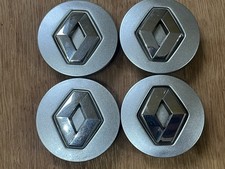 x4 Original Renault Clio Megane Master Twingo 57mm Alloy Wheel Centre Cap Set