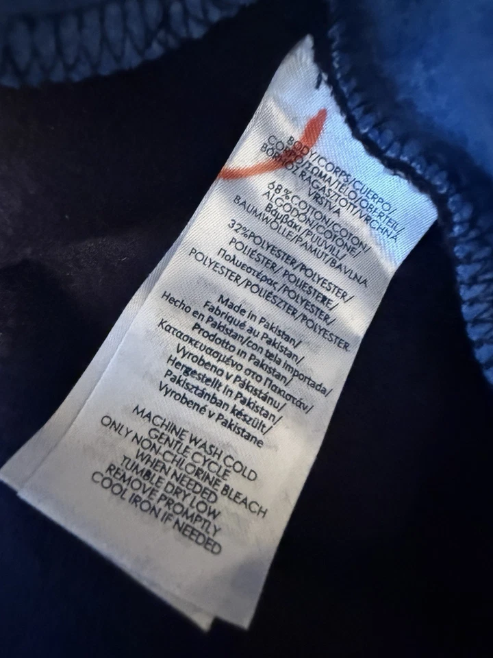 Chaps By Ralph Lauren Men's 1/4-Zip Blue Striped Pullover Size Large NWT - Image 4 of 4