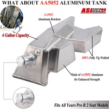 4 Gallon Aluminum Auxiliary Fuel Tank Fits Pro R 2 Seat Models All Years, US
