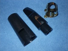 RICO ROYAL GRAFTONITE A7 TENOR SAXOPHONE MOUTHPIECE, LIGATURE, & CAP -VGC, CLEAN