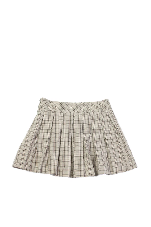 Zara девочек хлопок текстурированный молнии клетку напечатано короткая юбка голая размер 13-14Y - Изображение 2 из 4