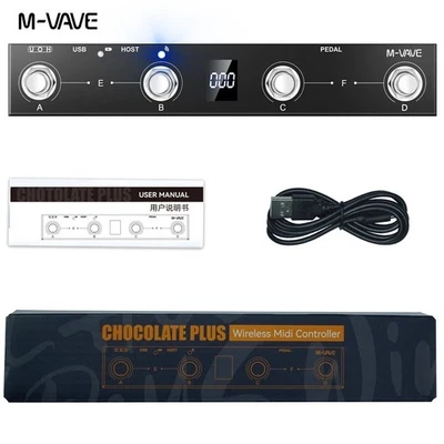 M-vave Chocolate Plus Midi Controller Footswitch 4 Buttons USB Midi Host Support
