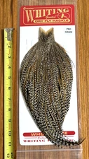 Whiting Pro Grade Grizzly Variant Rooster Cape, Neck, Fly Tying