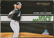 2004 Donruss #MM12 Randy Johnson Mound Marvels Black Baseball EX