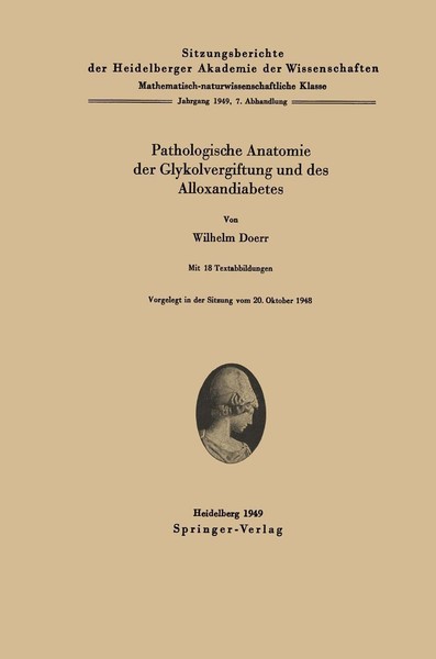 Pathologische Anatomie Der Glykolvergiftung Und Des Alloxandiabetes W. Doerr-image