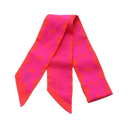 Hermes Clic C'Est Noue Sciarpa Abbigliamento Seta Donna Rosso/Rosa Usato