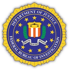 FBI Seal Round Cut To Shape Vinyl Sticker