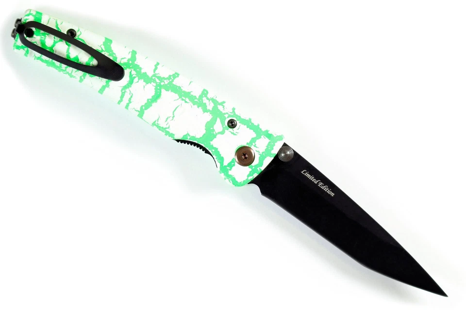Navaja de Bolsillo Mcusta MC-4BC-D2 Seki Japan Limited Katana Verde/Blanco Tanto Foto 2 de 3